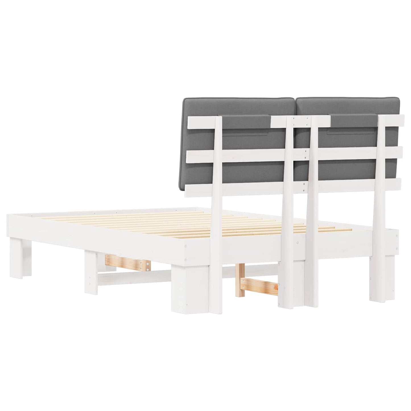 Letto con Testiera Rivestita Grigio chiaro 120 x 190 cm | homemem39