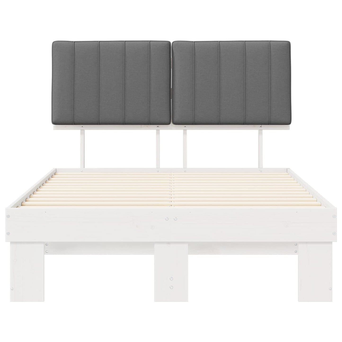 Letto con Testiera Rivestita Grigio chiaro 120 x 190 cm | homemem39