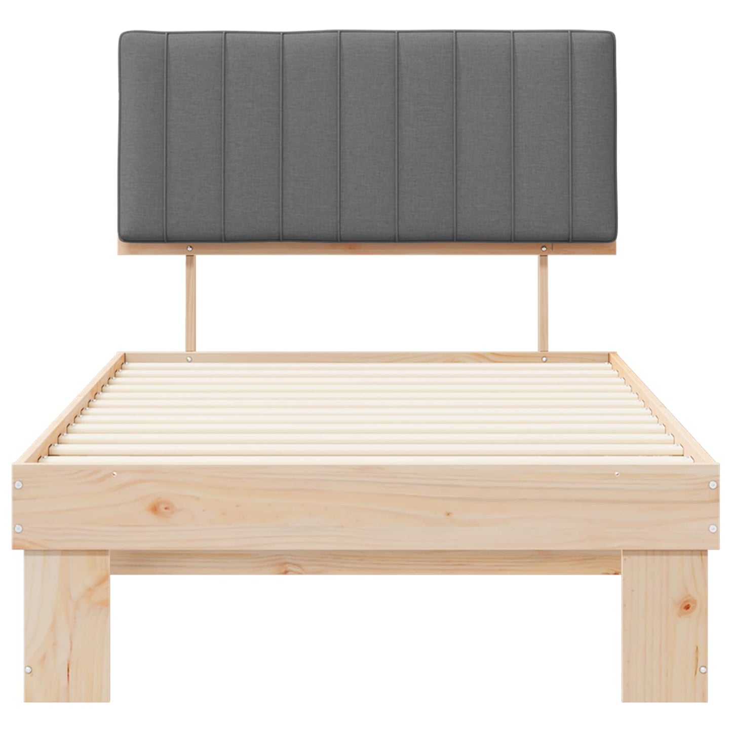 Letto con Testiera Rivestita Grigio chiaro 100 x 200 cm | homemem39