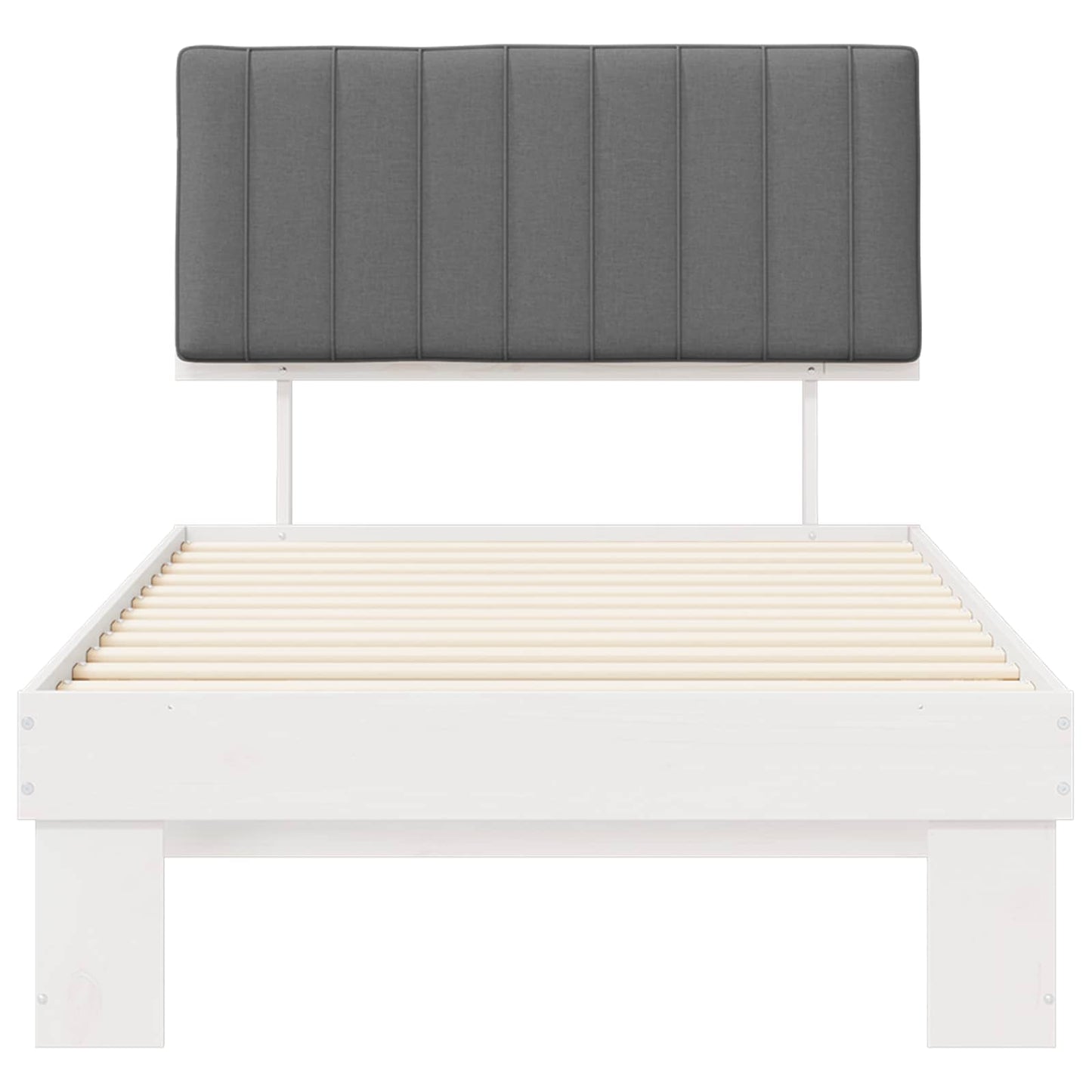 Letto con Testiera Rivestita Grigio chiaro 100 x 200 cm | homemem39