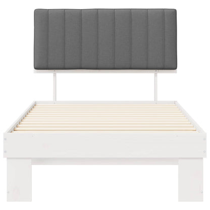 Letto con Testiera Rivestita Grigio chiaro 100 x 200 cm | homemem39