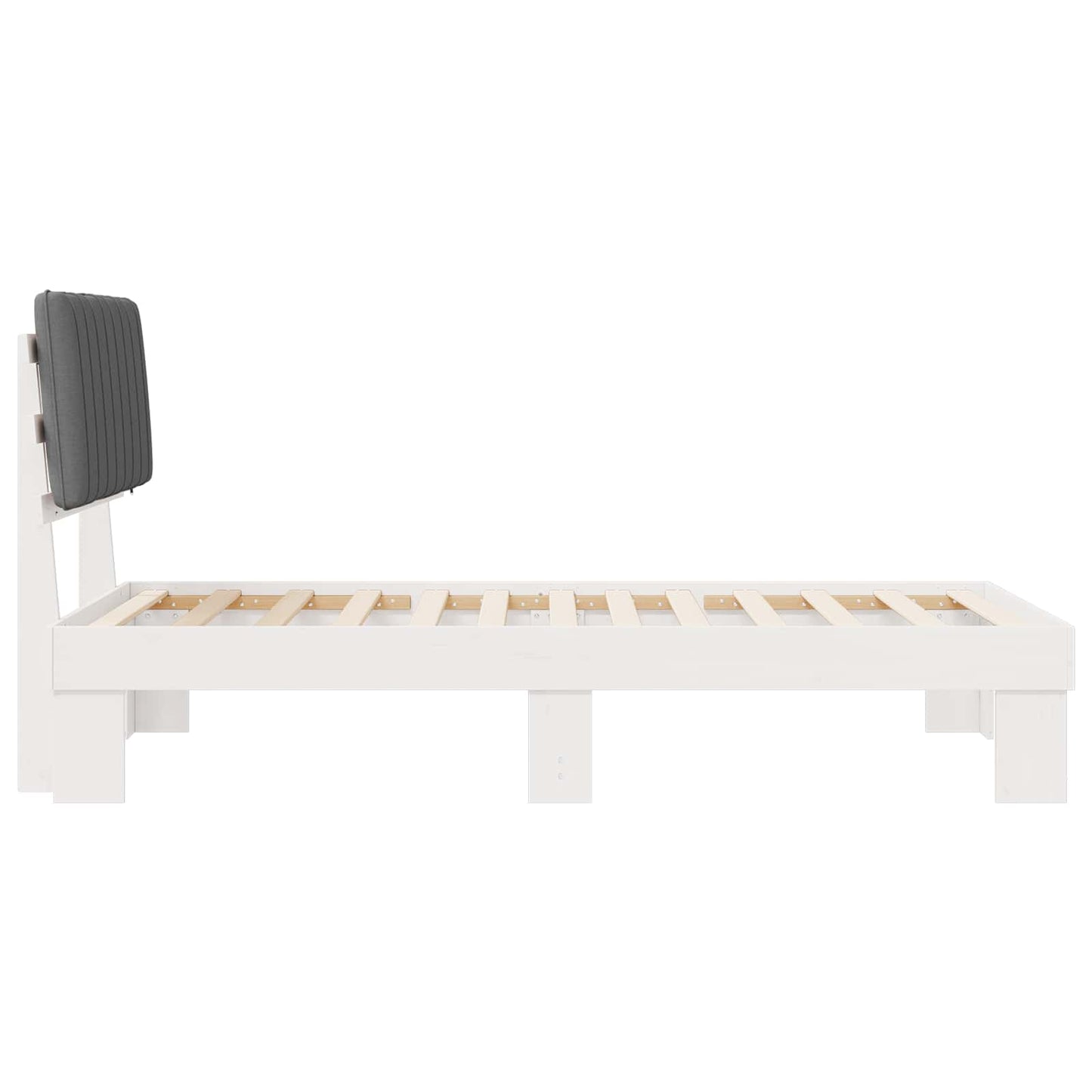 Letto con Testiera Rivestita Grigio chiaro 100 x 200 cm | homemem39