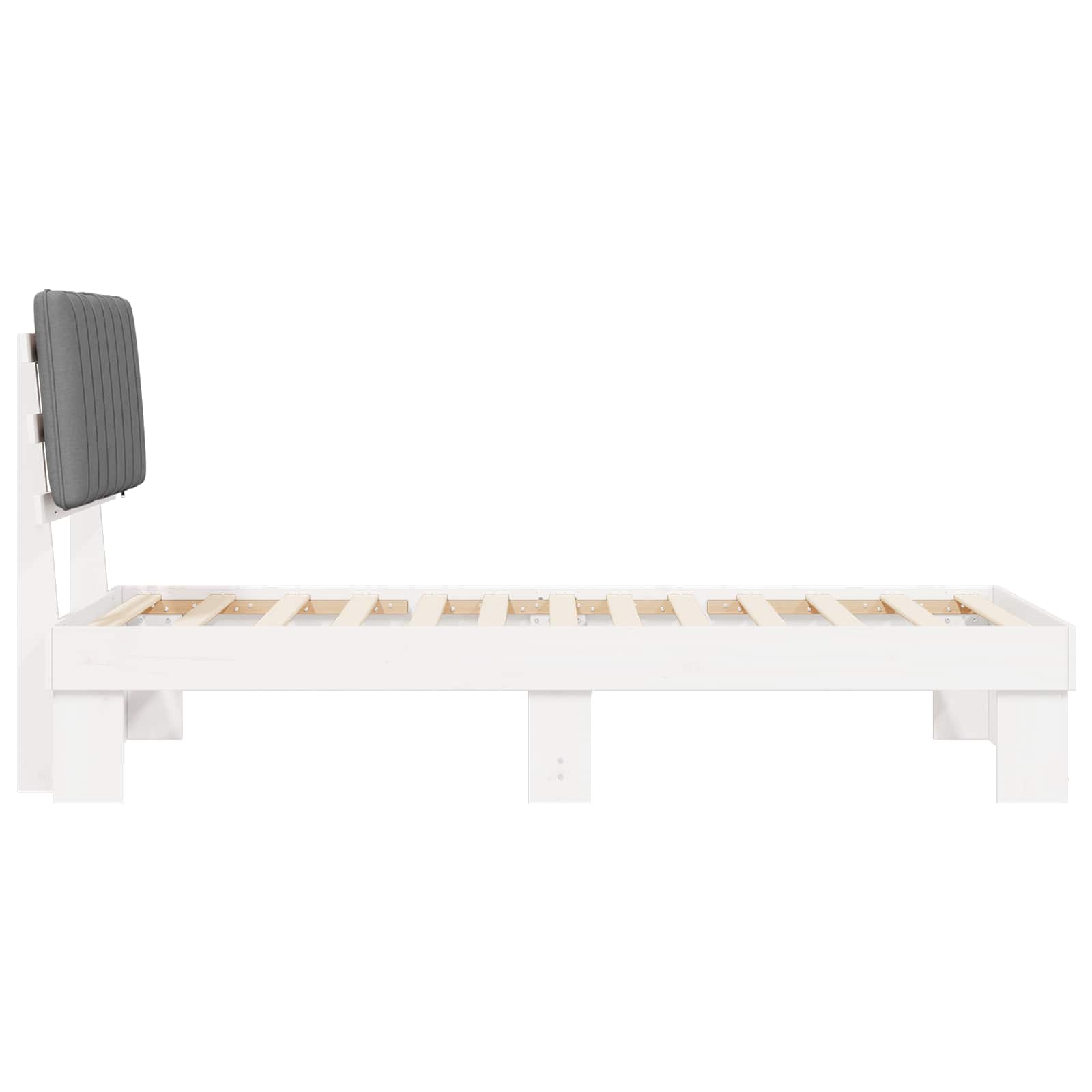 Letto con Testiera Rivestita Grigio chiaro 90 x 200 cm | homemem39