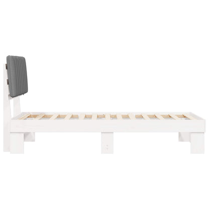 Letto con Testiera Rivestita Grigio chiaro 90 x 200 cm | homemem39