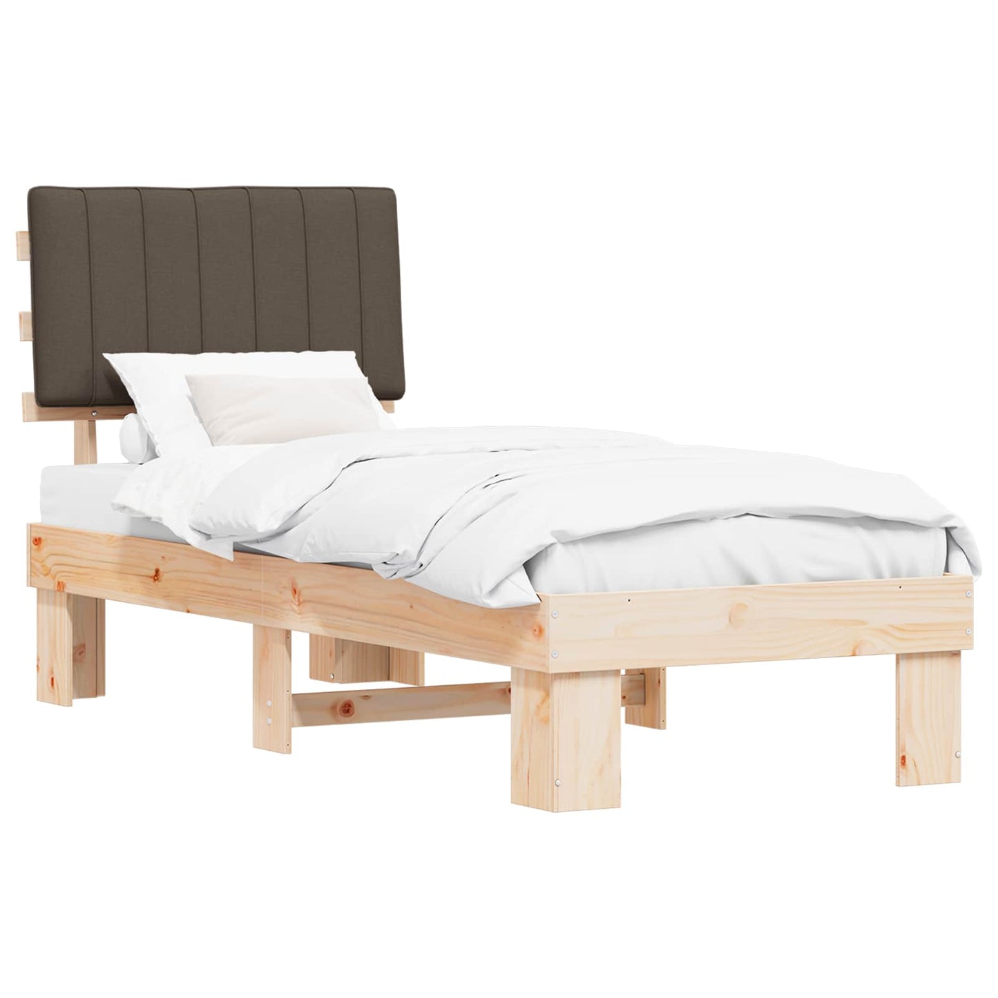 Letto con Testiera Rivestita Talpa 80 x 200 cm Pino massello | homemem39