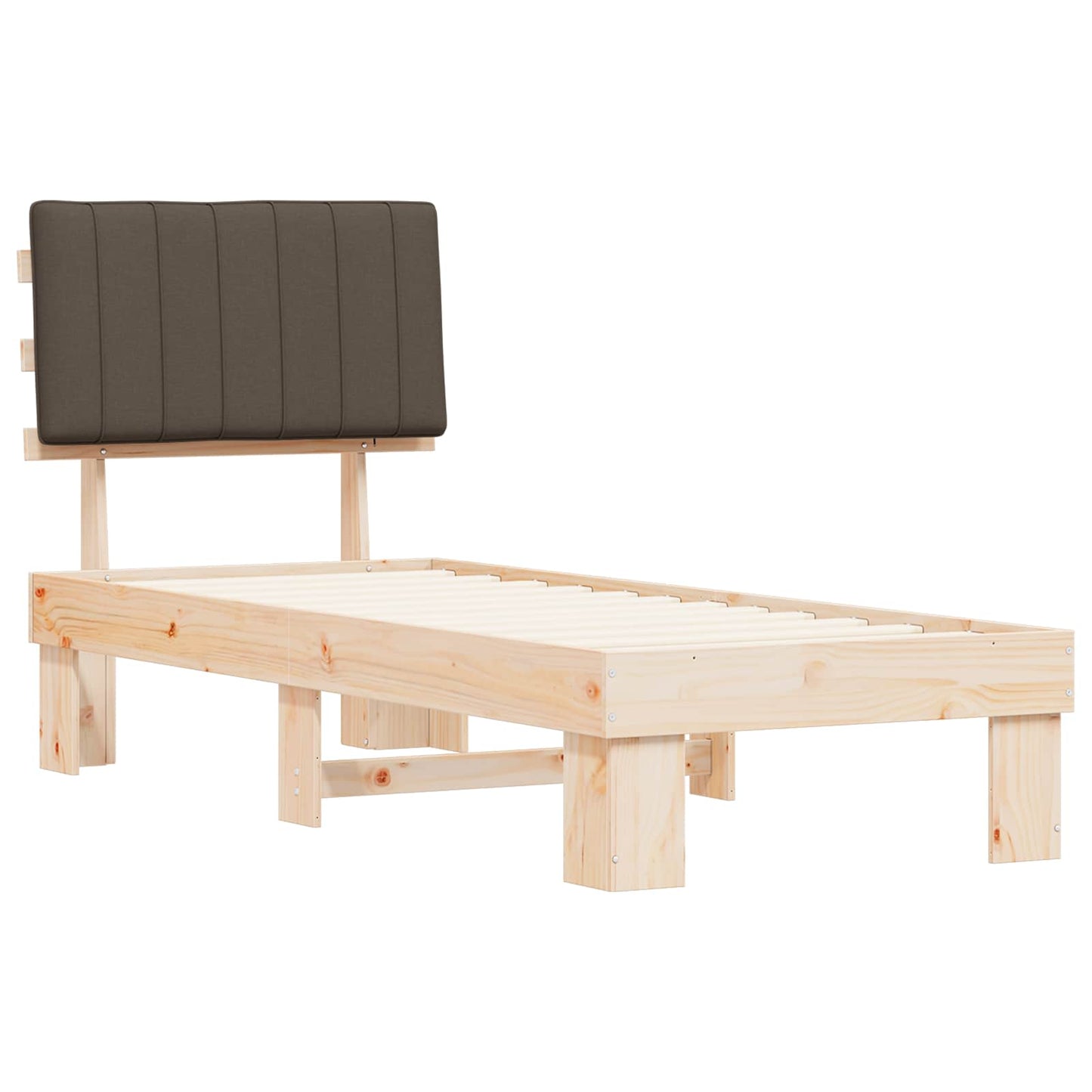 Letto con Testiera Rivestita Talpa 80 x 200 cm Pino massello | homemem39