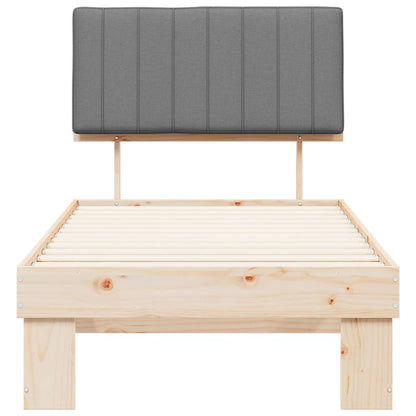 Letto con Testiera Rivestita Grigio chiaro 90 x 190 cm | homemem39
