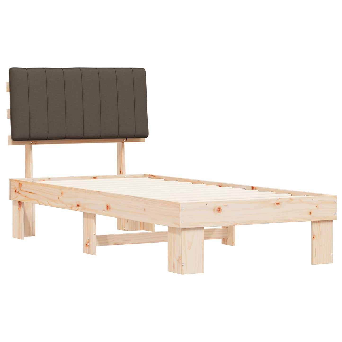 Letto con Testiera Rivestita Talpa 90 x 190 cm Pino massello | homemem39