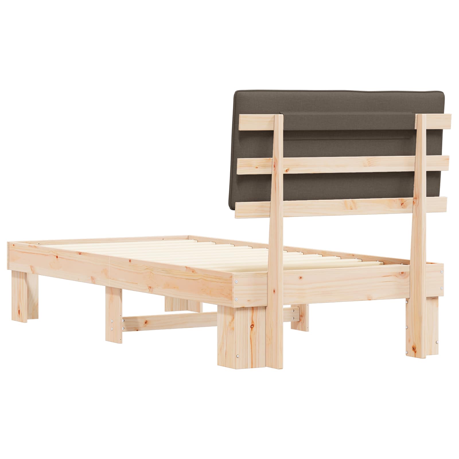 Letto con Testiera Rivestita Talpa 90 x 190 cm Pino massello | homemem39