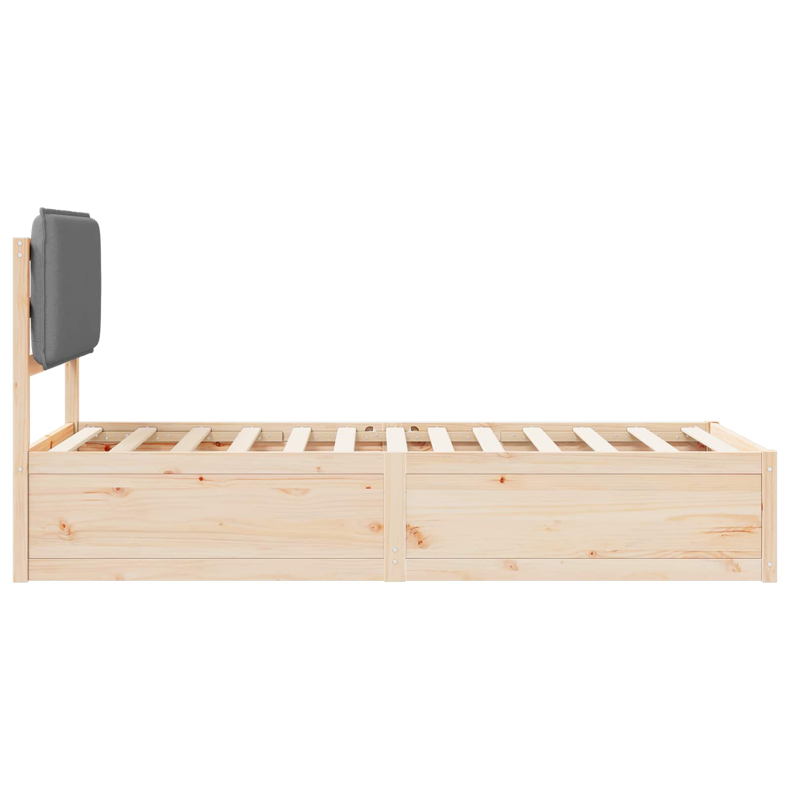 Letto con Testiera Rivestita Grigio chiaro 100 x 200 cm | homemem39