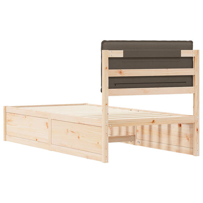 Letto con Testiera Rivestita Talpa 100 x 200 cm Pino massello | homemem39