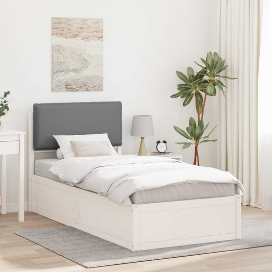 Letto con Testiera Rivestita Grigio chiaro 80 x 200 cm | homemem39