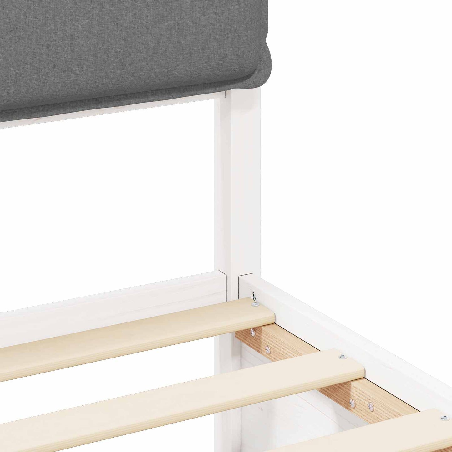 Letto con Testiera Rivestita Grigio chiaro 90 x 190 cm | homemem39