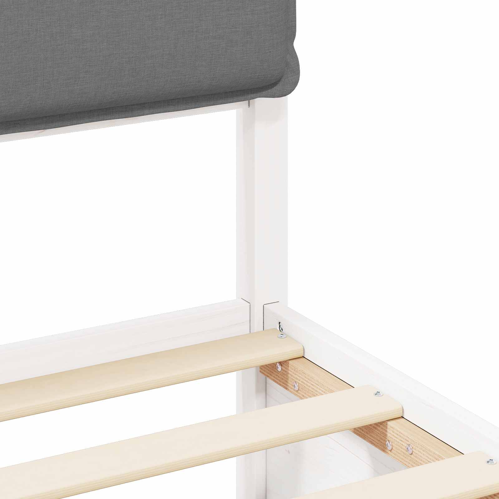 Letto con Testiera Rivestita Grigio chiaro 90 x 190 cm | homemem39