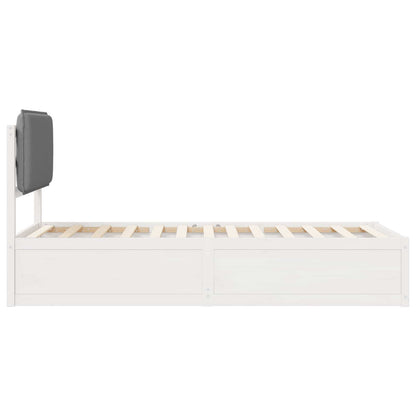 Letto con Testiera Rivestita Grigio chiaro 90 x 190 cm | homemem39