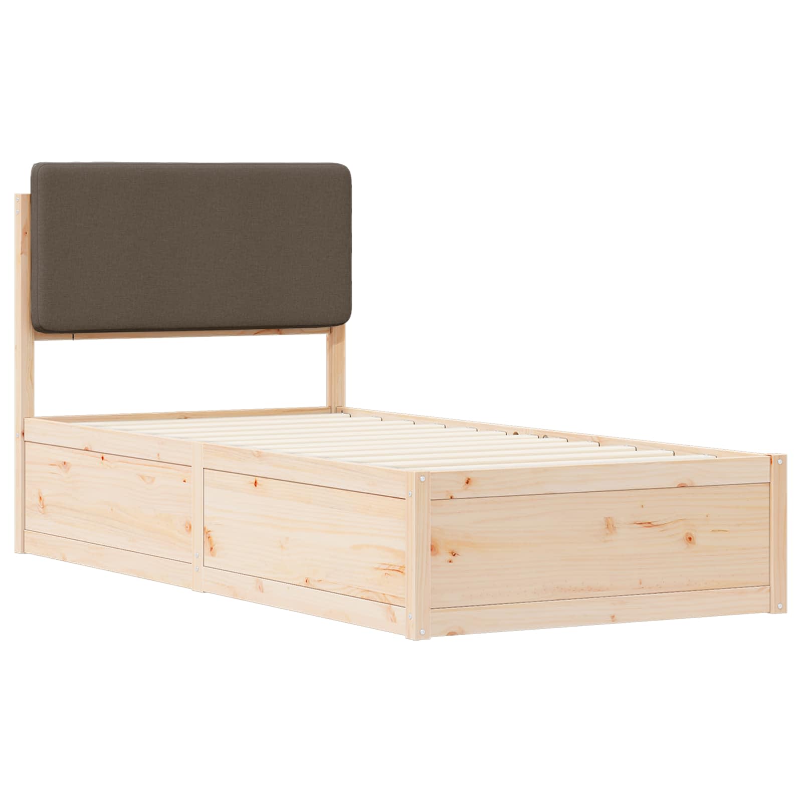 Letto con Testiera Rivestita Talpa 100 x 200 cm Pino massello | homemem39