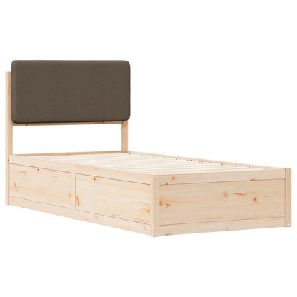 Letto con Testiera Rivestita Talpa 100 x 200 cm Pino massello | homemem39