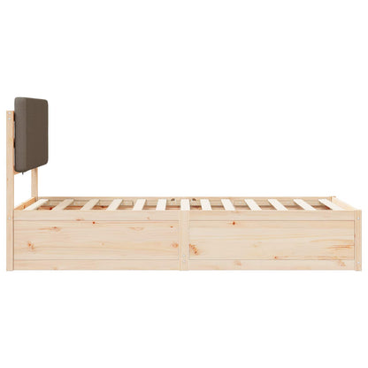 Letto con Testiera Rivestita Talpa 100 x 200 cm Pino massello | homemem39
