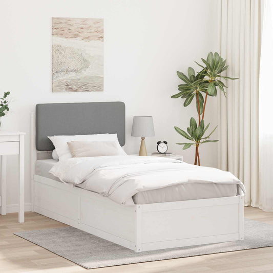 Letto con Testiera Rivestita Grigio chiaro 100 x 200 cm | homemem39