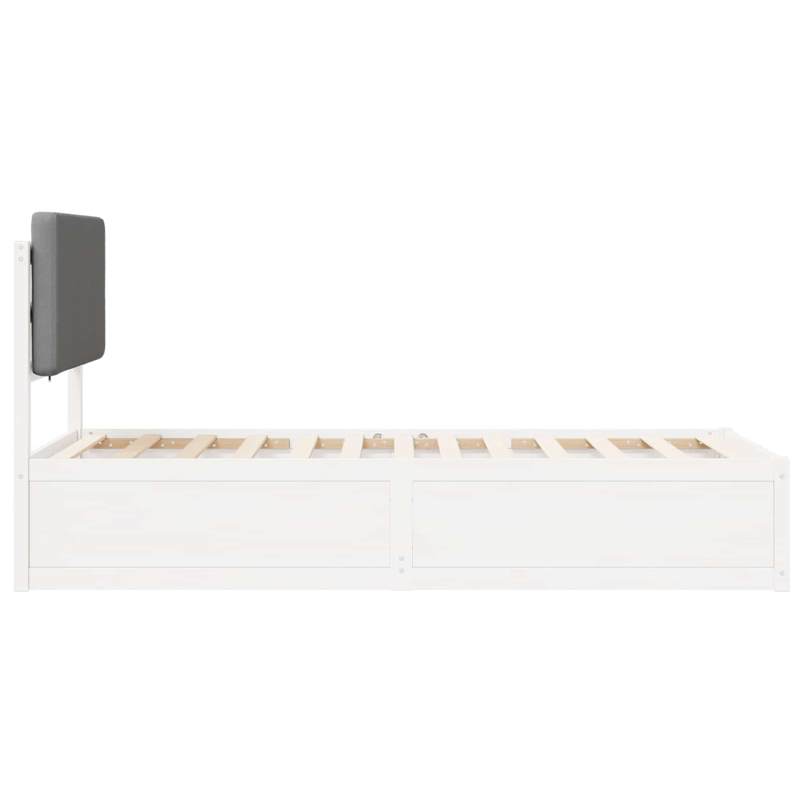 Letto con Testiera Rivestita Grigio chiaro 100 x 200 cm | homemem39