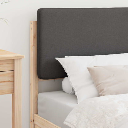 Letto con Testiera Rivestita Grigio scuro 75 x 190 cm | homemem39