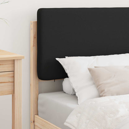 Letto con Testiera Rivestita Nero 75 x 190 cm Pino massello | homemem39