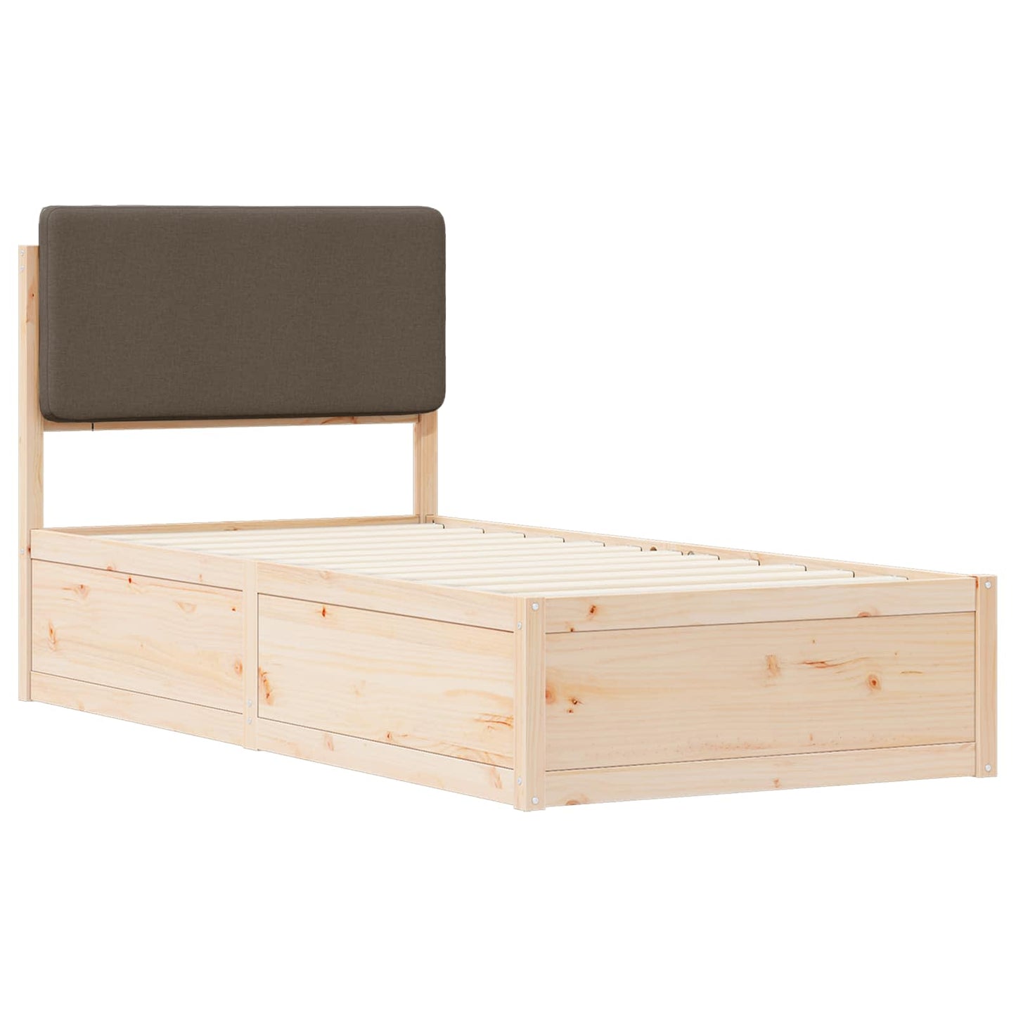 Letto con Testiera Rivestita Talpa 75 x 190 cm Pino massello