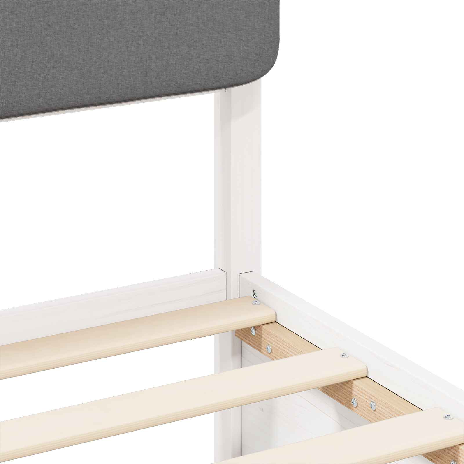 Letto con Testiera Rivestita Grigio chiaro 75 x 190 cm | homemem39