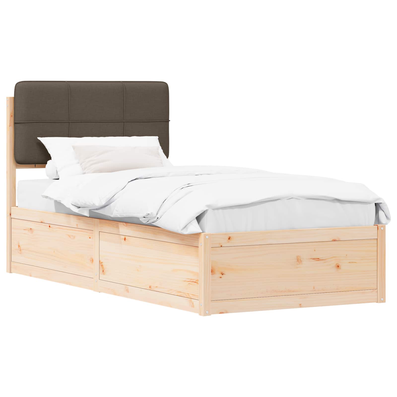 Letto con Testiera Rivestita Talpa 100 x 200 cm Pino massello | homemem39