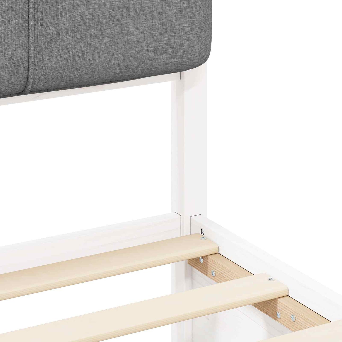 Letto con Testiera Rivestita Grigio chiaro 100 x 200 cm | homemem39