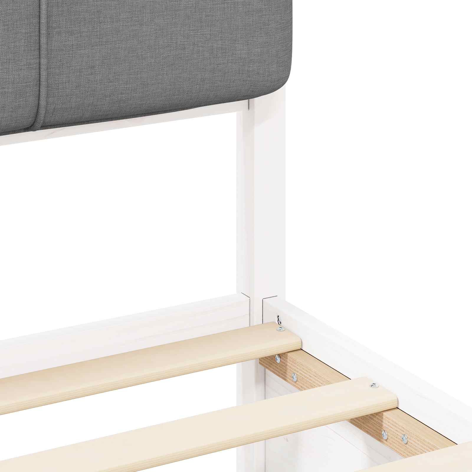 Letto con Testiera Rivestita Grigio chiaro 90 x 200 cm | homemem39