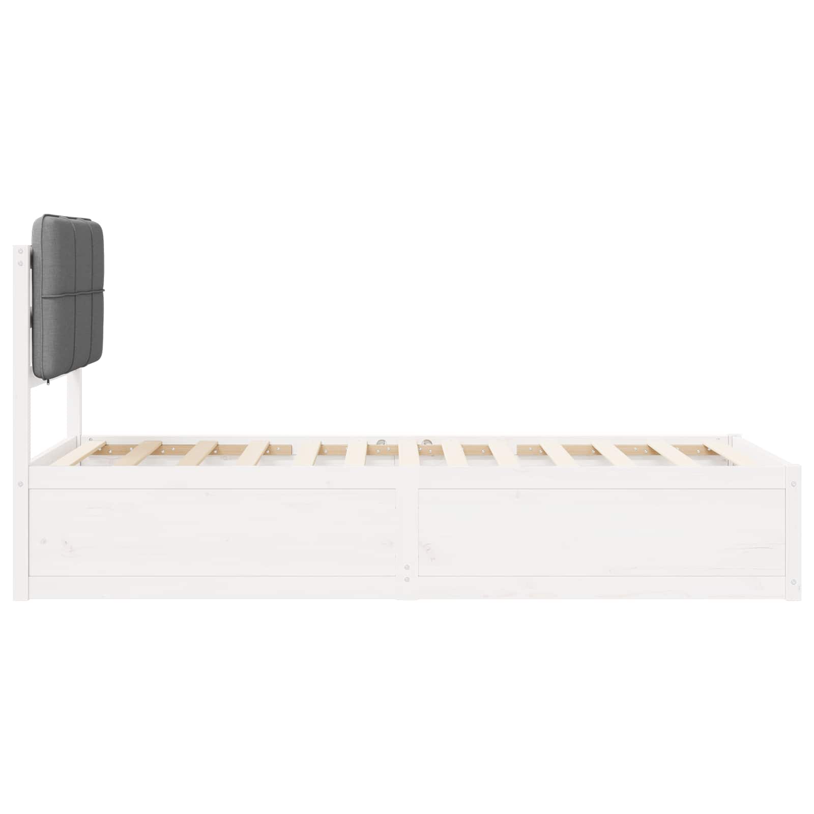 Letto con Testiera Rivestita Grigio chiaro 80 x 200 cm | homemem39