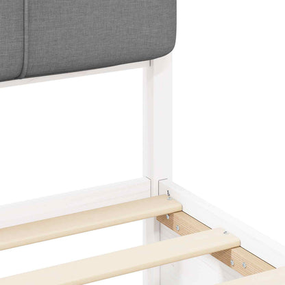 Letto con Testiera Rivestita Grigio chiaro 90 x 190 cm | homemem39