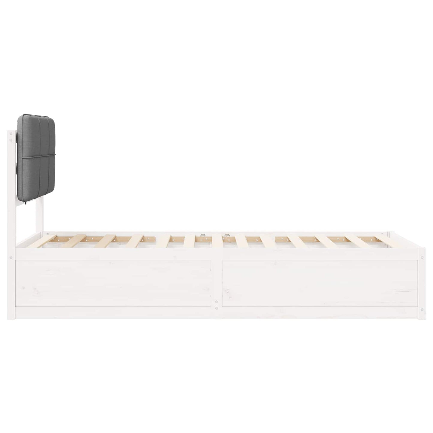 Letto con Testiera Rivestita Grigio chiaro 90 x 190 cm | homemem39