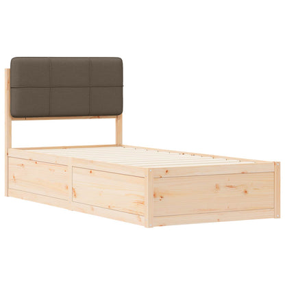Letto con Testiera Rivestita Talpa 75 x 190 cm Pino massello | homemem39