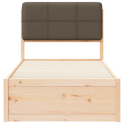 Letto con Testiera Rivestita Talpa 75 x 190 cm Pino massello | homemem39