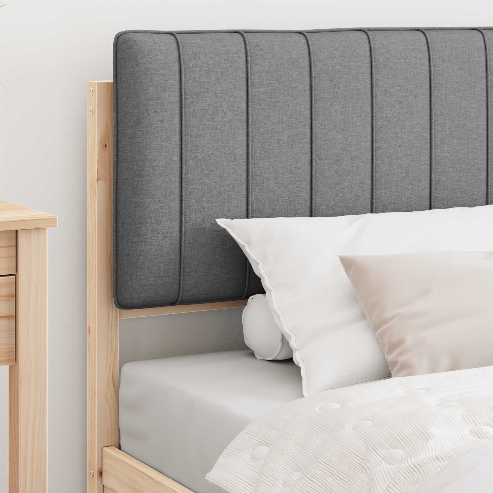 Letto con Testiera Rivestita Grigio chiaro 100 x 200 cm | homemem39