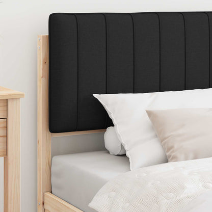 Letto con Testiera Rivestita Nero 100 x 200 cm Pino massello | homemem39