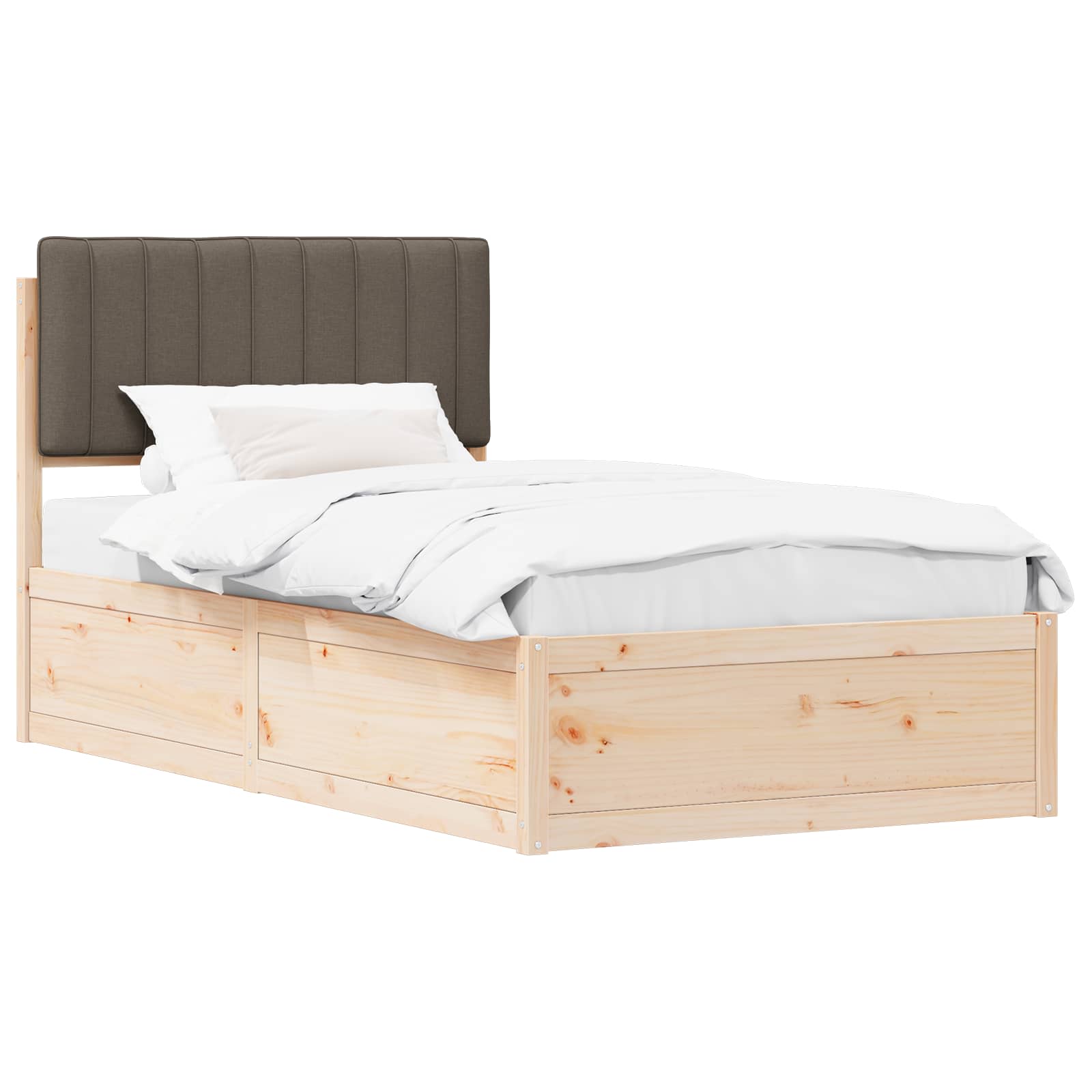 Letto con Testiera Rivestita Talpa 100 x 200 cm Pino massello | homemem39