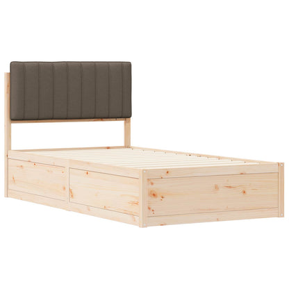 Letto con Testiera Rivestita Talpa 100 x 200 cm Pino massello | homemem39