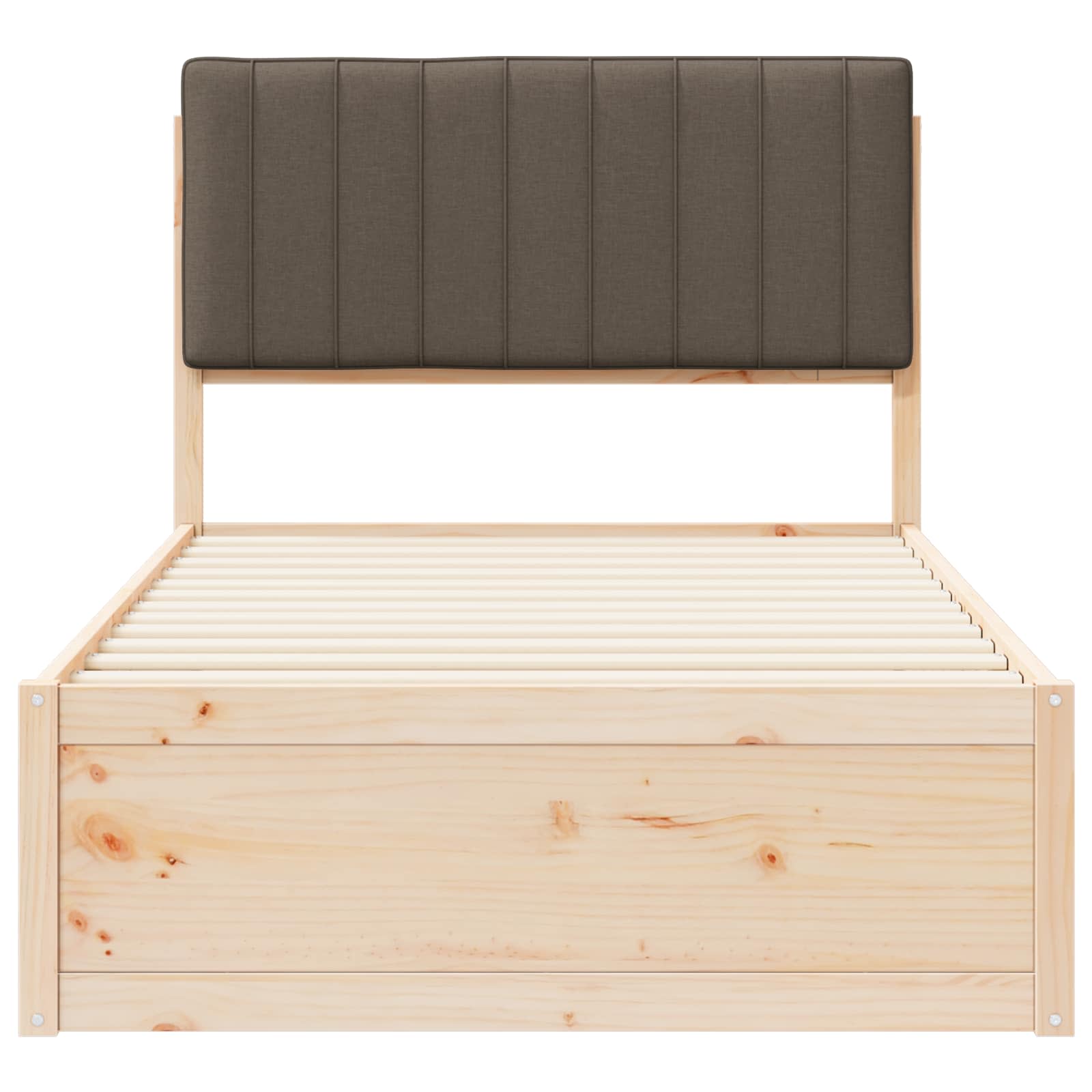 Letto con Testiera Rivestita Talpa 100 x 200 cm Pino massello | homemem39