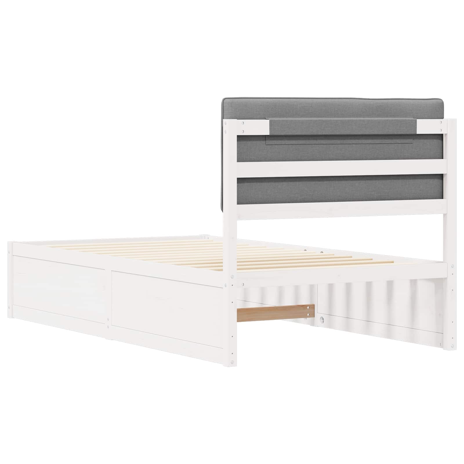 Letto con Testiera Rivestita Grigio chiaro 100 x 200 cm | homemem39