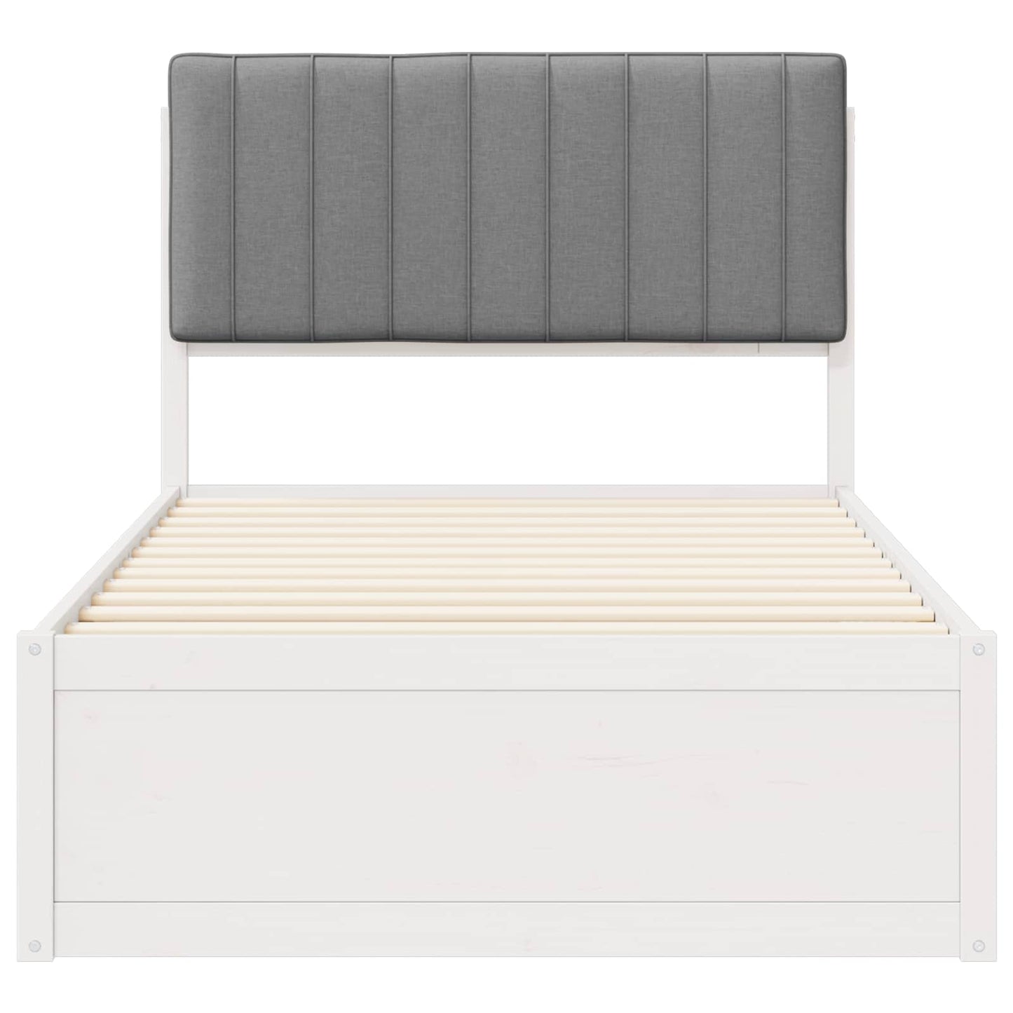 Letto con Testiera Rivestita Grigio chiaro 100 x 200 cm | homemem39