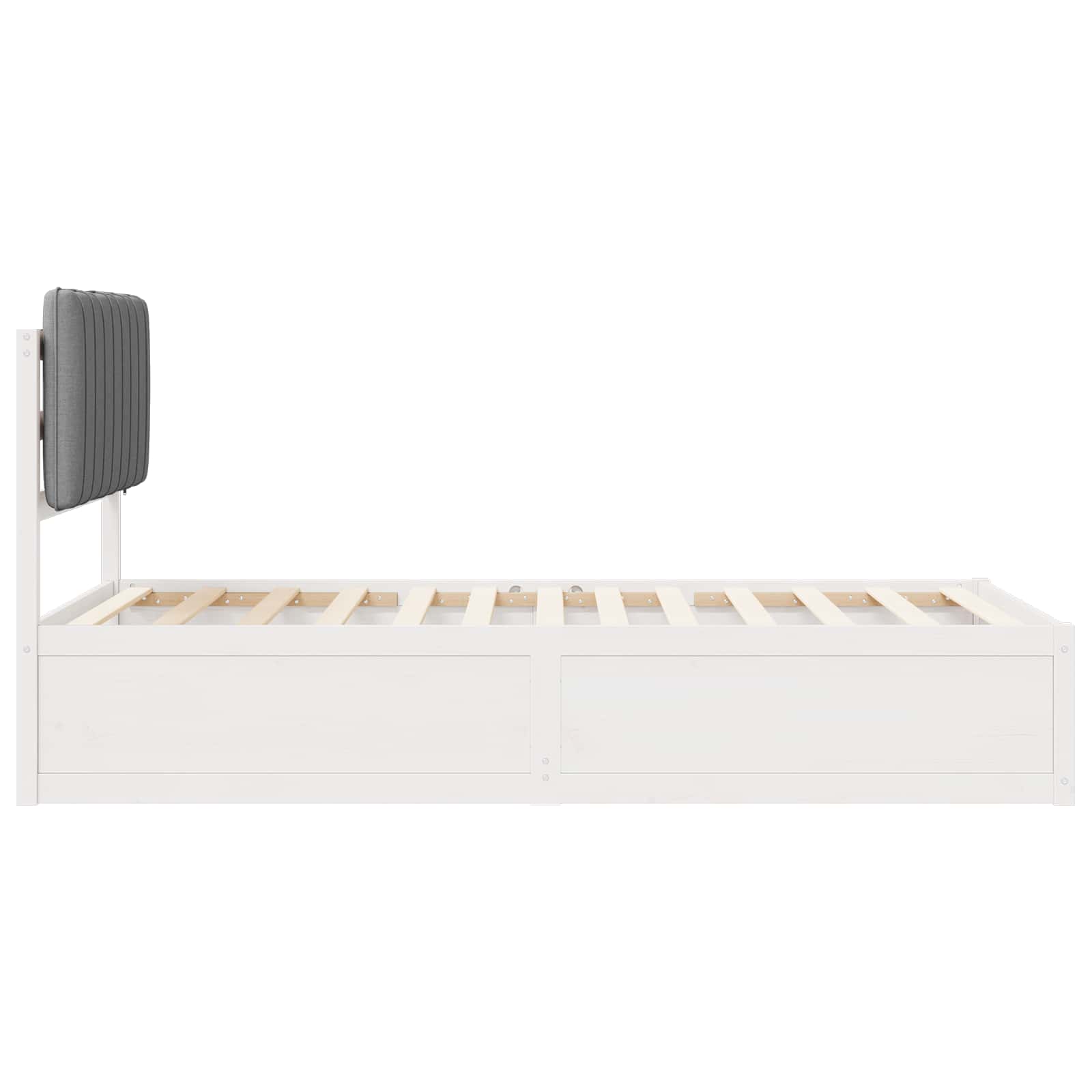 Letto con Testiera Rivestita Grigio chiaro 100 x 200 cm | homemem39