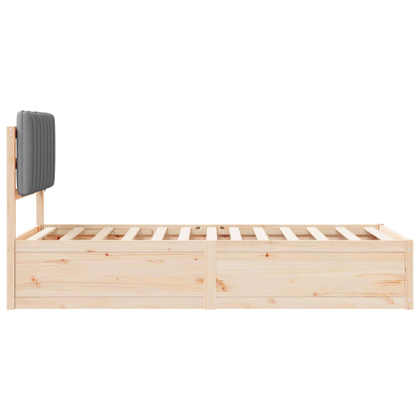Letto con Testiera Rivestita Grigio chiaro 90 x 200 cm | homemem39