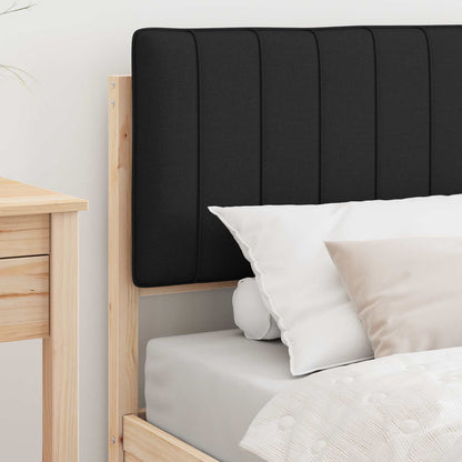 Letto con Testiera Rivestita Nero 90 x 200 cm Pino massello | homemem39