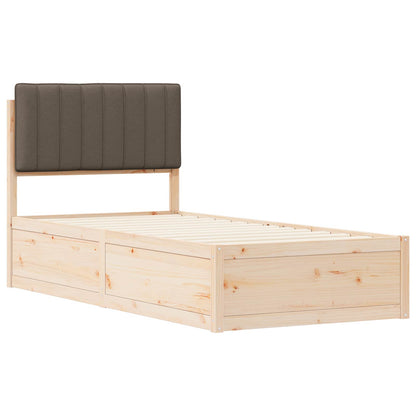 Letto con Testiera Rivestita Talpa 90 x 200 cm Pino massello | homemem39