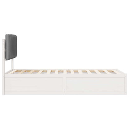 Letto con Testiera Rivestita Grigio chiaro 90 x 200 cm | homemem39