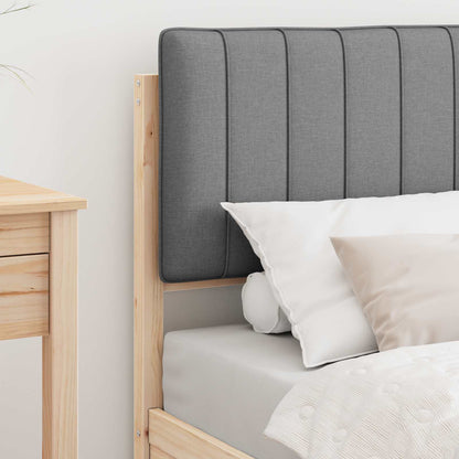 Letto con Testiera Rivestita Grigio chiaro 80 x 200 cm | homemem39