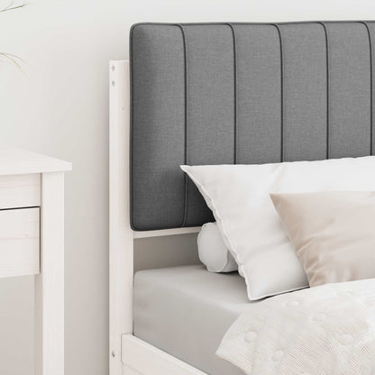 Letto con Testiera Rivestita Grigio chiaro 80 x 200 cm | homemem39